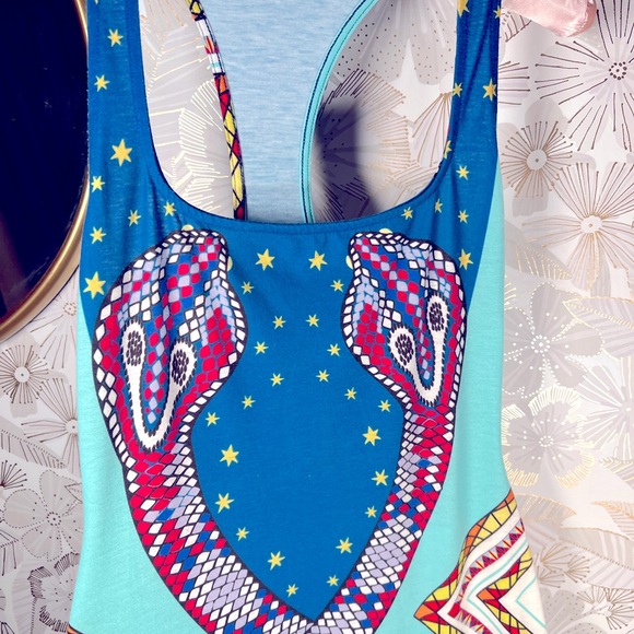 Mara Hoffman bodycon psychedelic snake print rare - Picture 3 of 7